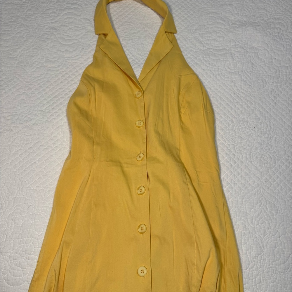 Yellow Halter Neck Dress
